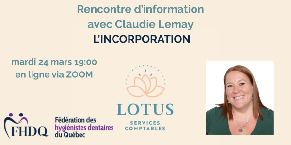 Rencontre du 24 mars 2026 : L'incorporation